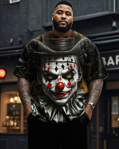 Joker Short-sleeved T-shirt and Trousers Plus Size Men's Suit