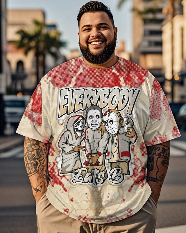 Everyone Personalized Print Large Size Men's Short Sleeve T-Shirt