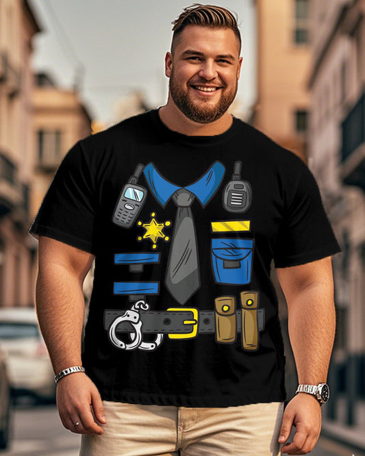 COSPLAY Printed Large Size Men's Short-sleeved Crew-neck T-shirt
