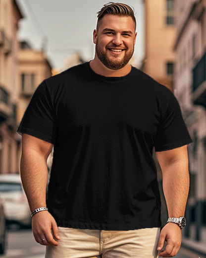 Solid Color Round Neck Plus Size Short-sleeved T-shirt