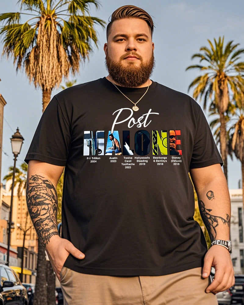 POST Personality Print Plus Size Short Sleeve T-shirt