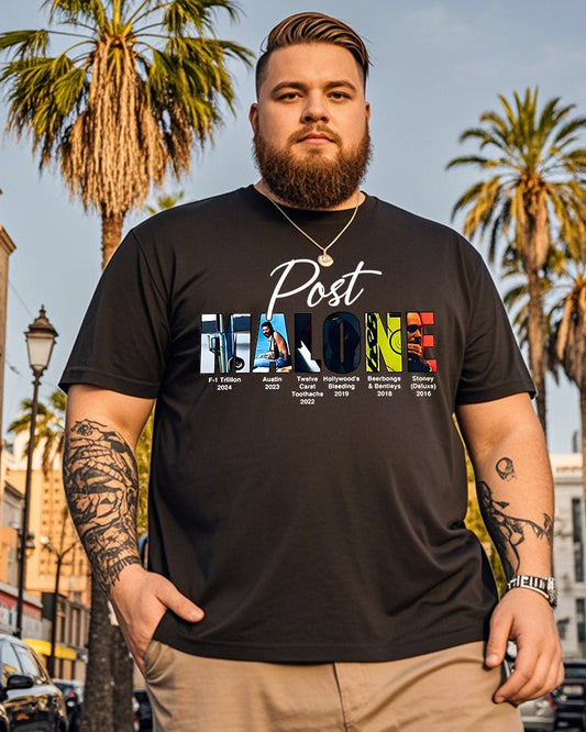 POST Personality Print Plus Size Short Sleeve T-shirt