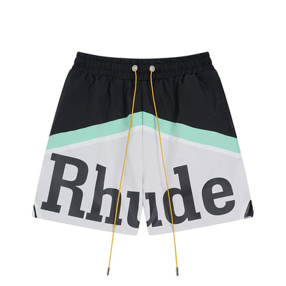 Simple Loose Colorblocked Athletic Shorts