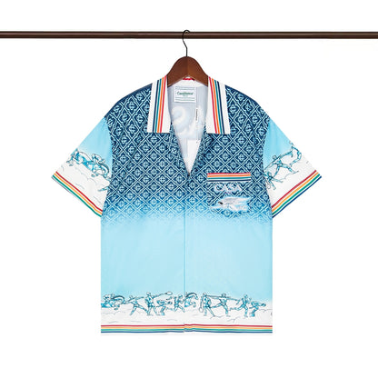 Tennis Club Summer Short Sleeve Shirt Shorts Set
