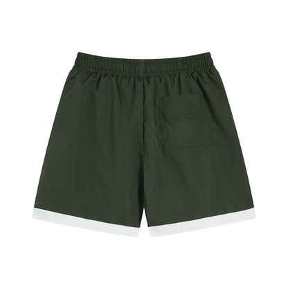 Simple Loose Colorblocked Athletic Shorts