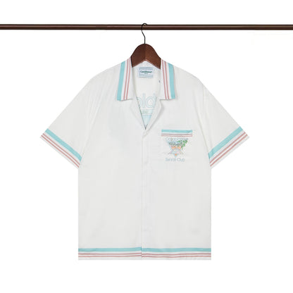 Tennis Club Summer Short Sleeve Shirt Shorts Set