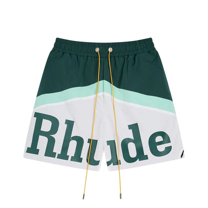 Simple Loose Colorblocked Athletic Shorts