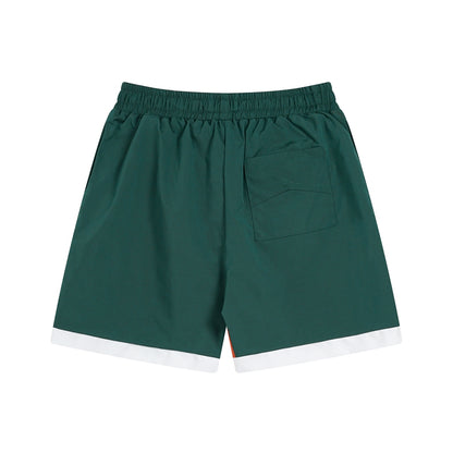 Simple Loose Colorblocked Athletic Shorts