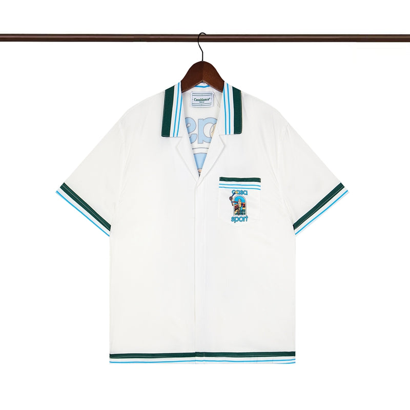 Tennis Club Summer Short Sleeve Shirt Shorts Set