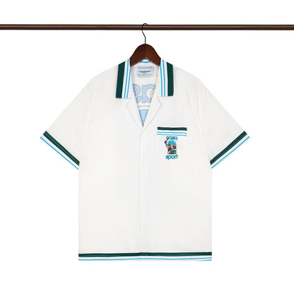 Tennis Club Summer Short Sleeve Shirt Shorts Set