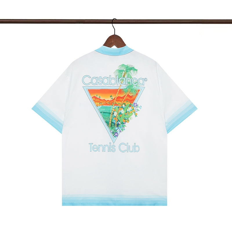 Tennis Club Summer Short Sleeve Shirt Shorts Set