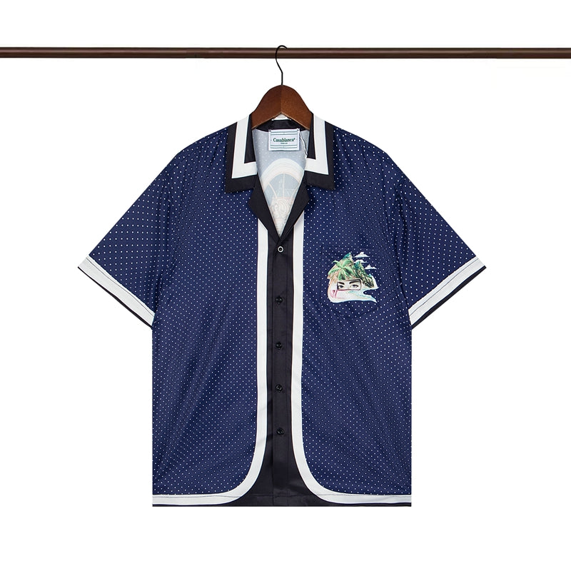 Tennis Club Summer Short Sleeve Shirt Shorts Set