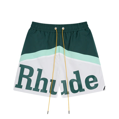 Simple Loose Colorblocked Athletic Shorts
