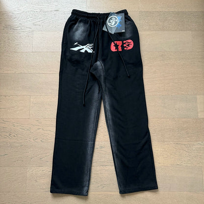 Vintage Casual Hoodie Pants Set