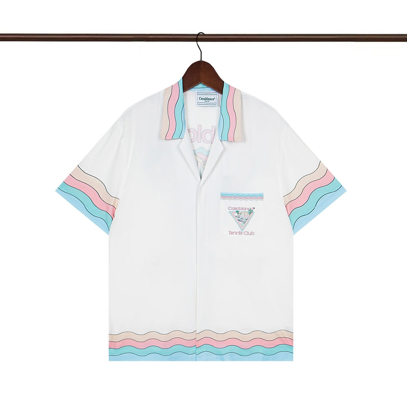 Tennis Club Summer Short Sleeve Shirt Shorts Set