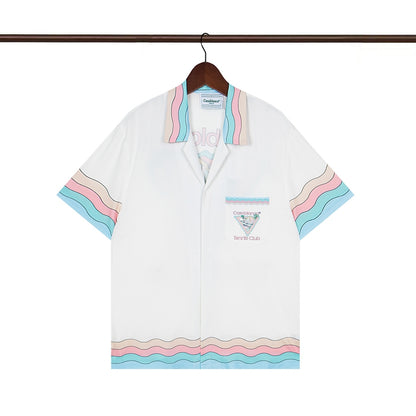 Tennis Club Summer Short Sleeve Shirt Shorts Set