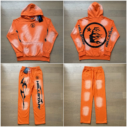 Vintage Casual Hoodie Pants Set