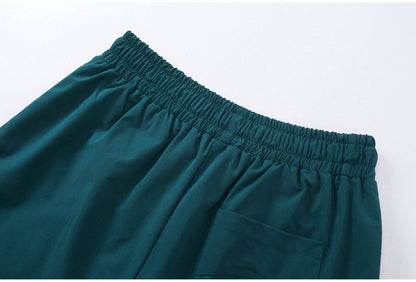 Simple Loose Colorblocked Athletic Shorts