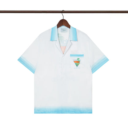 Tennis Club Summer Short Sleeve Shirt Shorts Set