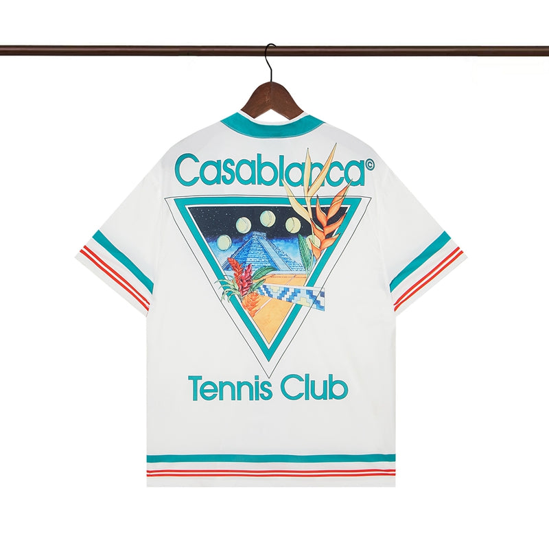Tennis Club Summer Short Sleeve Shirt Shorts Set