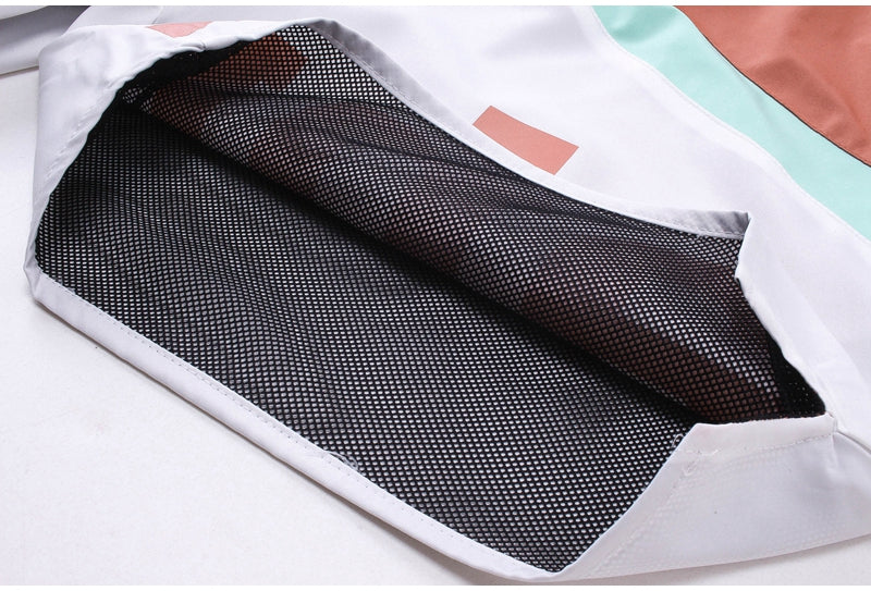 Simple Loose Colorblocked Athletic Shorts