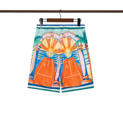 Tennis Club Summer Short Sleeve Shirt Shorts Set