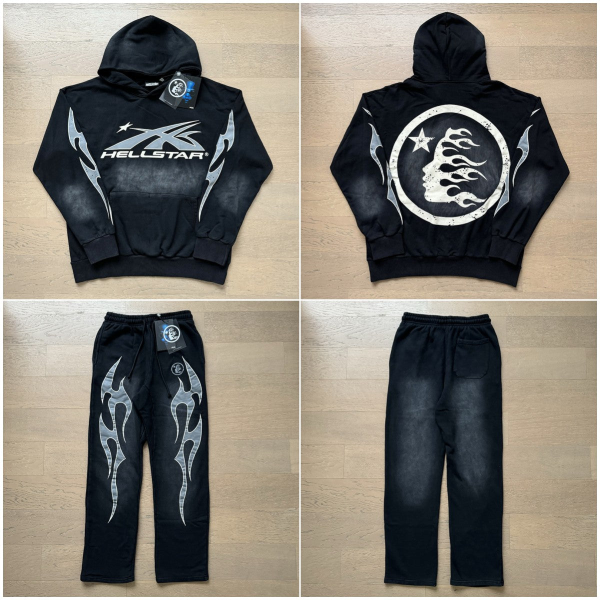 Vintage Casual Hoodie Pants Set