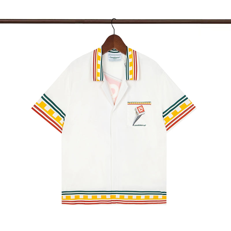 Tennis Club Summer Short Sleeve Shirt Shorts Set