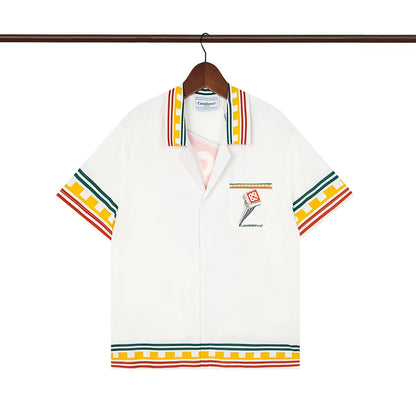 Tennis Club Summer Short Sleeve Shirt Shorts Set