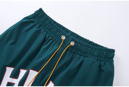 Simple Loose Colorblocked Athletic Shorts