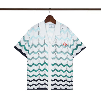 Tennis Club Summer Short Sleeve Shirt Shorts Set