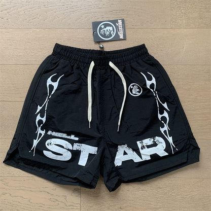 Simple Loose Colorblocked Athletic Shorts