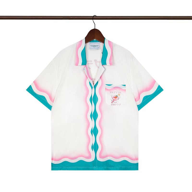 Tennis Club Summer Short Sleeve Shirt Shorts Set