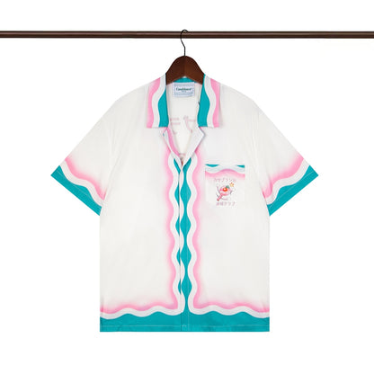 Tennis Club Summer Short Sleeve Shirt Shorts Set