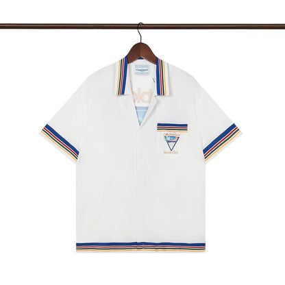 Tennis Club Summer Short Sleeve Shirt Shorts Set