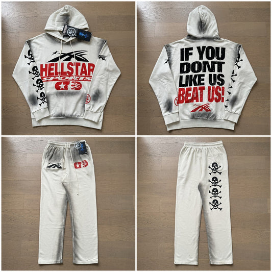 Vintage Casual Hoodie Pants Set