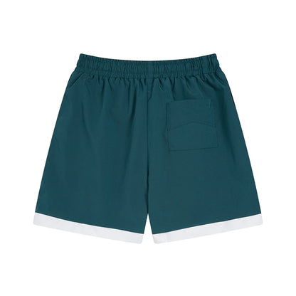 Simple Loose Colorblocked Athletic Shorts