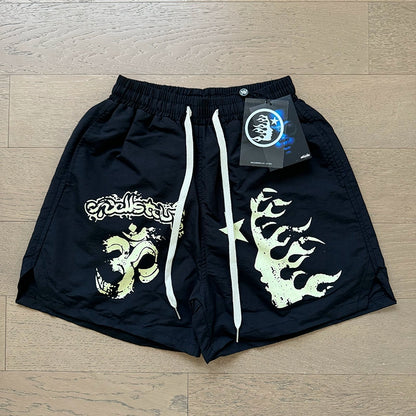 Simple Loose Colorblocked Athletic Shorts