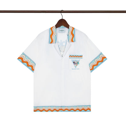 Tennis Club Summer Short Sleeve Shirt Shorts Set
