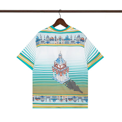 Tennis Club Summer Short Sleeve Shirt Shorts Set