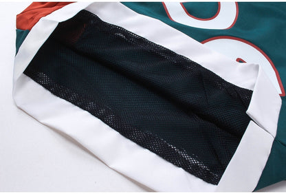 Simple Loose Colorblocked Athletic Shorts