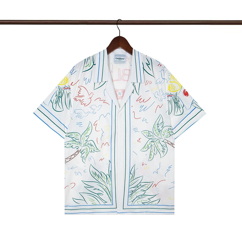 Tennis Club Summer Short Sleeve Shirt Shorts Set