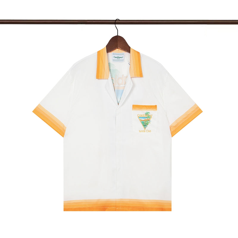Tennis Club Summer Short Sleeve Shirt Shorts Set
