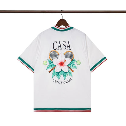 Tennis Club Summer Short Sleeve Shirt Shorts Set
