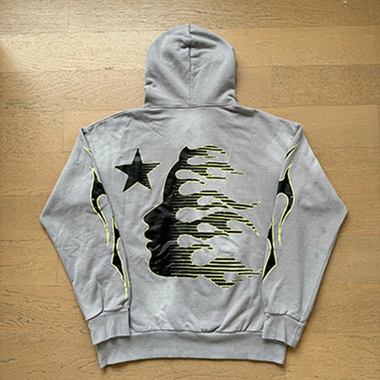 Vintage Casual Hoodie Pants Set