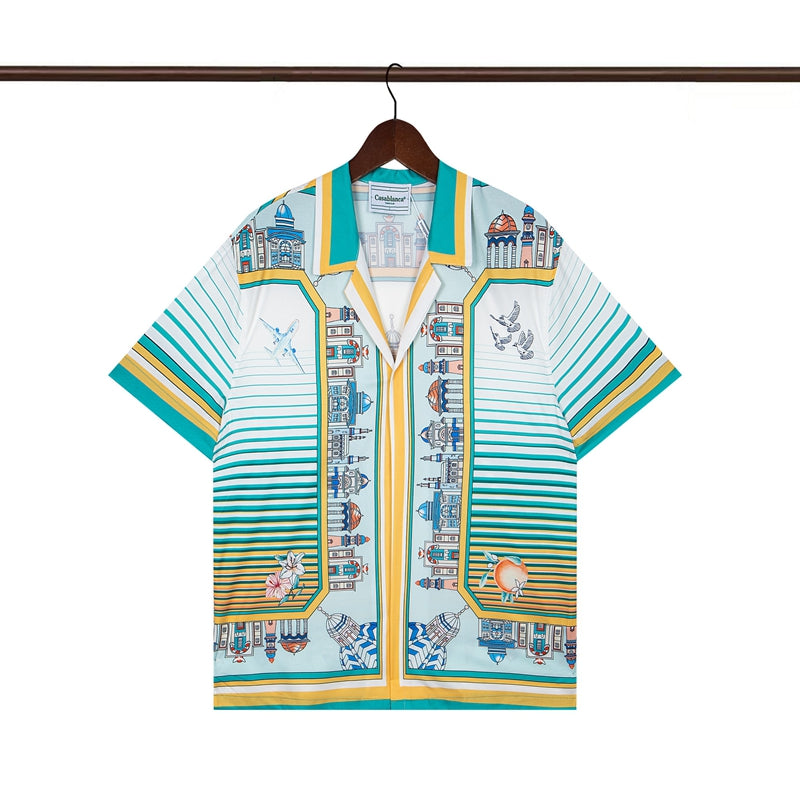 Tennis Club Summer Short Sleeve Shirt Shorts Set