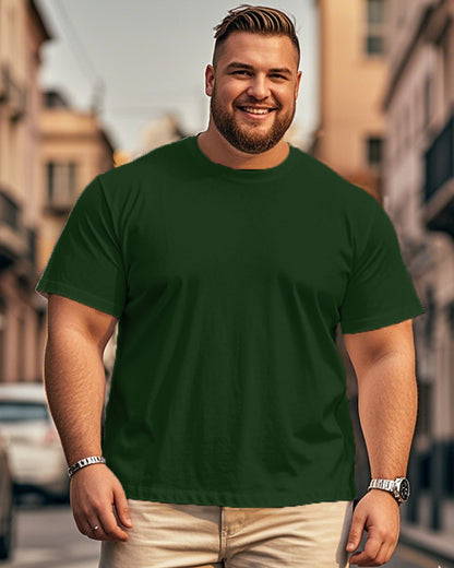 Solid Color Round Neck Plus Size Short-sleeved T-shirt